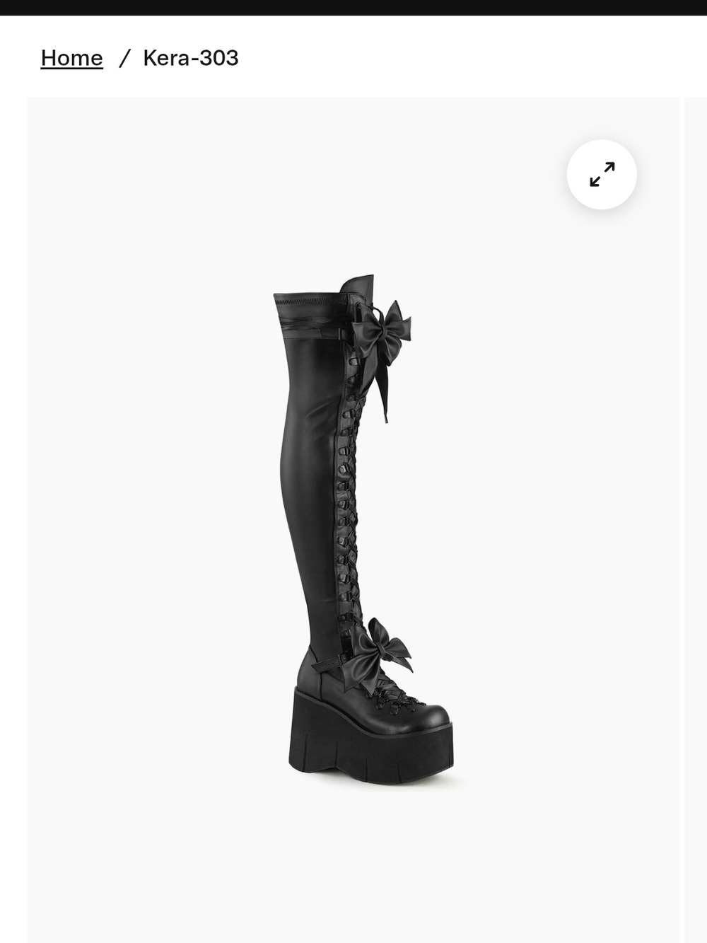 Demonia Black Over-the-Knee Platform Lace-Up Boots with Bows
